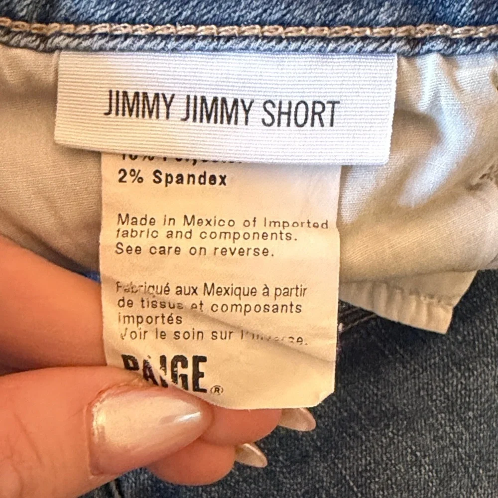 PAIGE Jimmy Jimmy Short Denim Blue Jean Shorts
